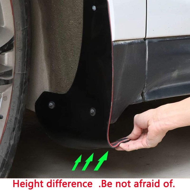 Aiydachy LLJSTAT Mania Car Mud Flaps Universal Fit Black Splash Guards Rubber mud Guard Universal Pickup SUV Mudguard Mud Flaps Rubber No Collision Universal Pickup SUV 2pcs/Set â€¦ (44) - Image 4